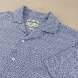 The Stronghold Medium Mens Shirt Chunky Cotton Camp Hawaiian Style 21x26 Small